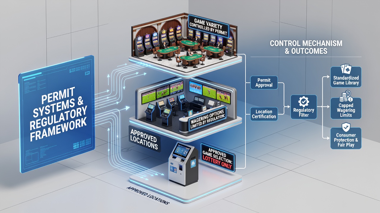 Detailed view of wagering limit charts and game authorization documents used in regulatory compliance