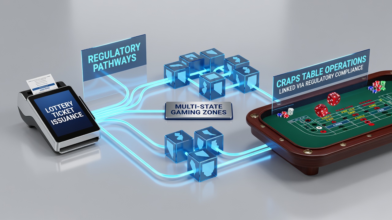 Detailed view of compliance documentation and interstate compact agreements for gaming operations
