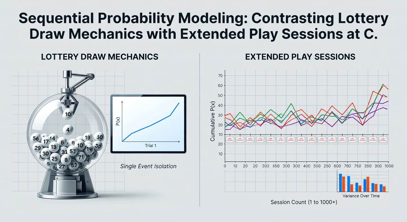 Statistical comparison chart showing probability distributions for lottery jackpots against craps session outcomes